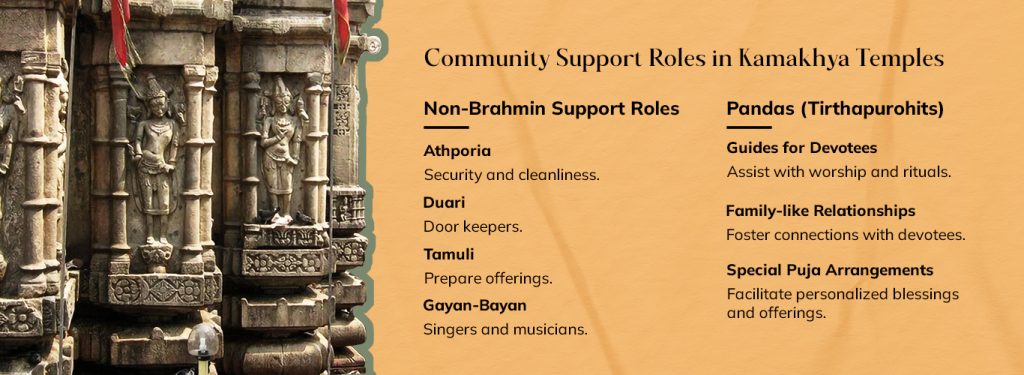 Community Support Roles in Kamakhya Temple